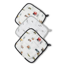 Loulou Lollipop - 3Pk Washcloth Set, Happy Trucks Image 1