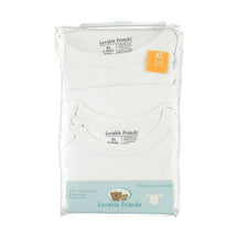 Luvable Friends 3-Pack Long Sleeve Bodysuits, White Image 3