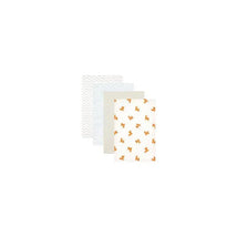 Luvable Friends 4-Pack Flannel Receiving Blankets, Fox Image 1