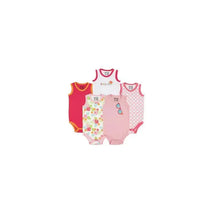 Luvable Friends 5-Pack Lightweight Sleeveless Bodysuits, Girl Sunglasses Image 1