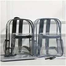 Macrobaby - Transparent Large Capacity School Backpack, Clear & Grey Image 2