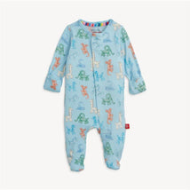 Magnetic Me - Baby Blue Party Animals Glow Dark Modal Footie Image 1