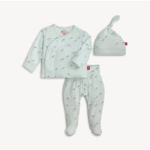 Magnetic Me - Baby Neutral Teal Savannah Plains Modal Kimono Image 1