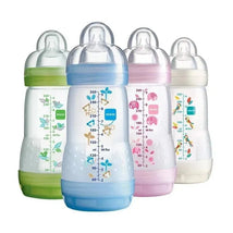 Mam - 2Pk Anti-Colic Baby Bottles 9 Oz Medium Flow (ASSORTED COLORS) Image 1
