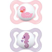 Mam - 2Pk Mini Air Pacifier Sensitive Skin Girl, 0/6M Image 1
