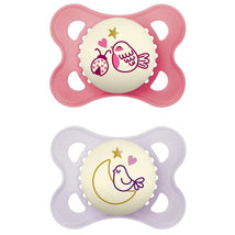 Mam - 2Pk Original Night Silicone Pacifier Girl, 0/6M Image 1