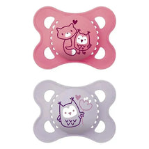 Mam - 2Pk Matte Deco Pacifier Girl 0/6M Image 1