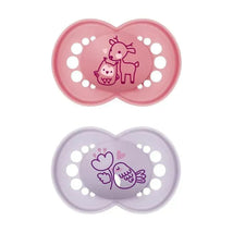 Mam - 2Pk Pacifier Matte Deco Girl, 6/16M Image 1