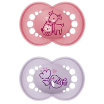 Mam - 2Pk Pacifier Matte Deco Girl, 6/16M Image 1