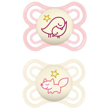 Mam - 2Pk Perfect Night Baby Pacifier Girl, 0/6M Image 1