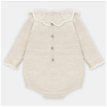 Martin Aranda - Baby Girl Draylon Short Knit Romper Liverpool, Beige Image 2