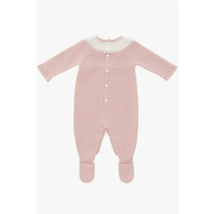 Martin Aranda - Baby Girl Long Romper Feet (All Knitwear) Bonsay, Pink Image 2