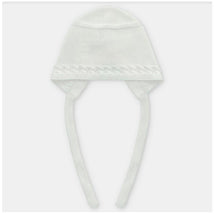 Martin Aranda Baby Knit Bonnet Regina White Image 1