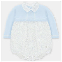 Martin Aranda - Draylon Knit & Woven Short Romper Preston Pastel Blue Image 1