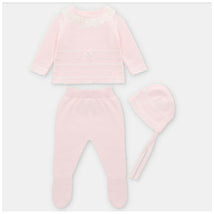 Martin Aranda - Take Me Home Sweater, Leggings & Bonnet Knit Preston Baby Pink Image 1