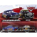 Mattel - Cars Characters Dirt Track Fabulous Hudson Hornet + Clovis Rider Image 1