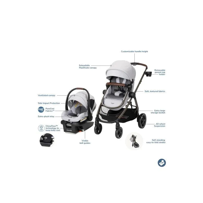 Maxi-Cosi - Zelia Luxe + Travel System, Arctic Frost Image 2