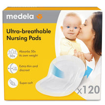 Medela - Ultra-Breathable Nursing Pads, Highly Absorbent, Super Soft, Discreet Design For Comfortable Wear, Pack Of 120 Image 1