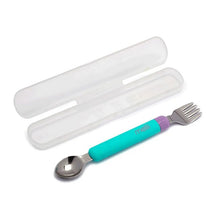 Melii - 2Pk Blue & Purple Spork On The Go Image 1