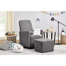 Million Dollar Baby - DaVinci Olive Glider and Ottoman, Dark Gray/Cream Image 2