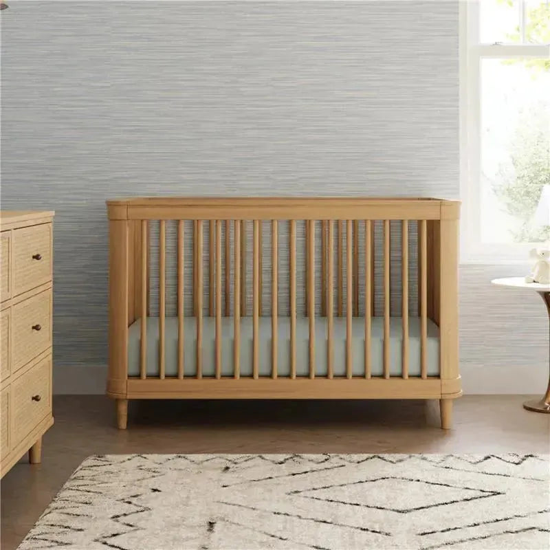 Million Dollar Baby - Namsake Marin with Cane 3-in-1 Convertible Crib in Honey and Honey Cane Image 11