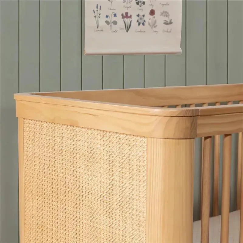 Million Dollar Baby - Namsake Marin with Cane 3-in-1 Convertible Crib in Honey and Honey Cane Image 7