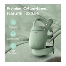 Momcozy - Baby Carrier With Natural Cotton Linen, Sage Green Image 2