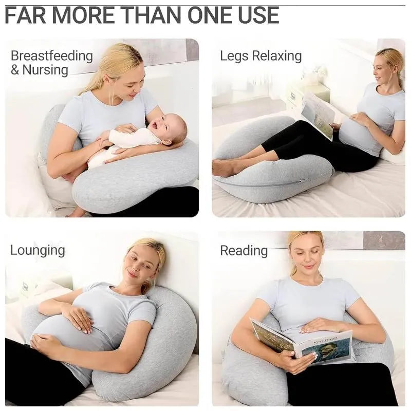 Momcozy - J-Shaped Maternity Body Pillow Image 6