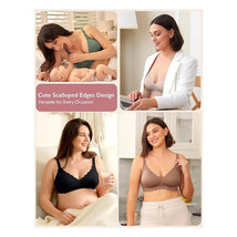 Momcozy - Seamless Floral Push Up Nursing Bra-Black Image 2