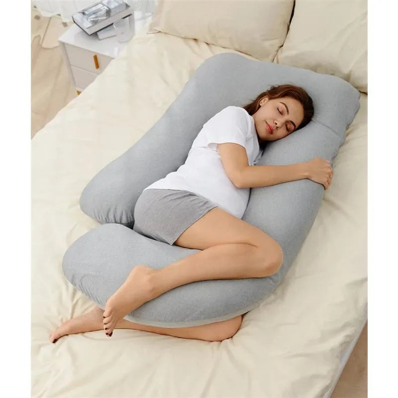 Momcozy - U Shaped Cooling Fabric Pregnancy Pillow Image 2