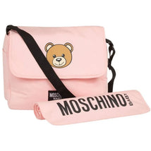 Moschino Baby - Diaper Bag With Changing Mt Bear Logo Print, Pink Image 1