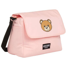 Moschino Baby - Diaper Bag With Changing Mt Bear Logo Print, Pink Image 2