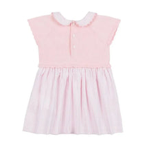 Moschino Baby - Girl Short Sleeve Knit Top Striped Dress, Light Pink Image 2