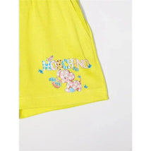 Moschino Baby - Girl Shorts With Small Elephant Logo, Yellow Image 3