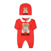 Moschino Baby - Unisex Grow Hat Set Collar Large Bear, Red Image 1