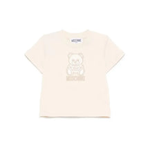 Moschino Baby - Unisex Short Sleeve Toned Tee With Bear Print, Beige Image 1