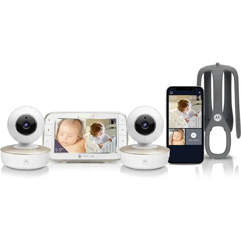 Motorola - 2 Cameras Wifi Baby Monitor with Crib Mount Image 1