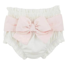 Mud Pie - Baby Girl White Bow Diaper Cover Image 1
