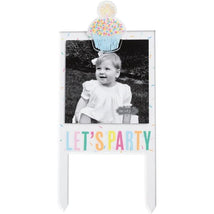 Mud Pie Lets Party Frame Cake Topper Image 1