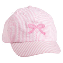 Mud Pie Pink Bow Embroidered Hat Image 1