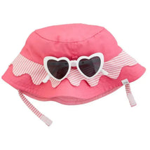 Mud Pie - Pink Scallop Hat & Sunglasses Set Image 1