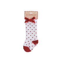 Mud Pie - Red Dot Tall Christmas Bow Sock 0/12M Image 1
