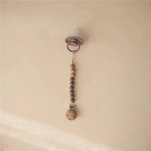 Mushie - 100% Silicone Baby Pacifier Clip BPA Free, Eva Ash Image 2