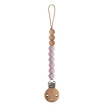 Mushie - Eva Silicone Pacifier Clip, Mauve Image 1