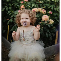 Mushie - Eva Silicone Pacifier Clip, Mauve Image 2