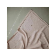 Mushie - Knitted Textured Dots Baby Blanket - Blush Image 2