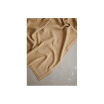 Mushie - Knitted Textured Dots Baby Blanket - Mustard Melange Image 2