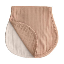 Mushie 2Pk Muslin Burp Cloth Organic Cotton, Natural/Fog Image 1