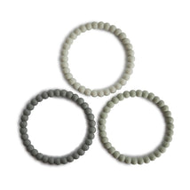 Mushie Pearl Teething Bracelet - Green Tea/Cool Gray/Sea Salt Image 1