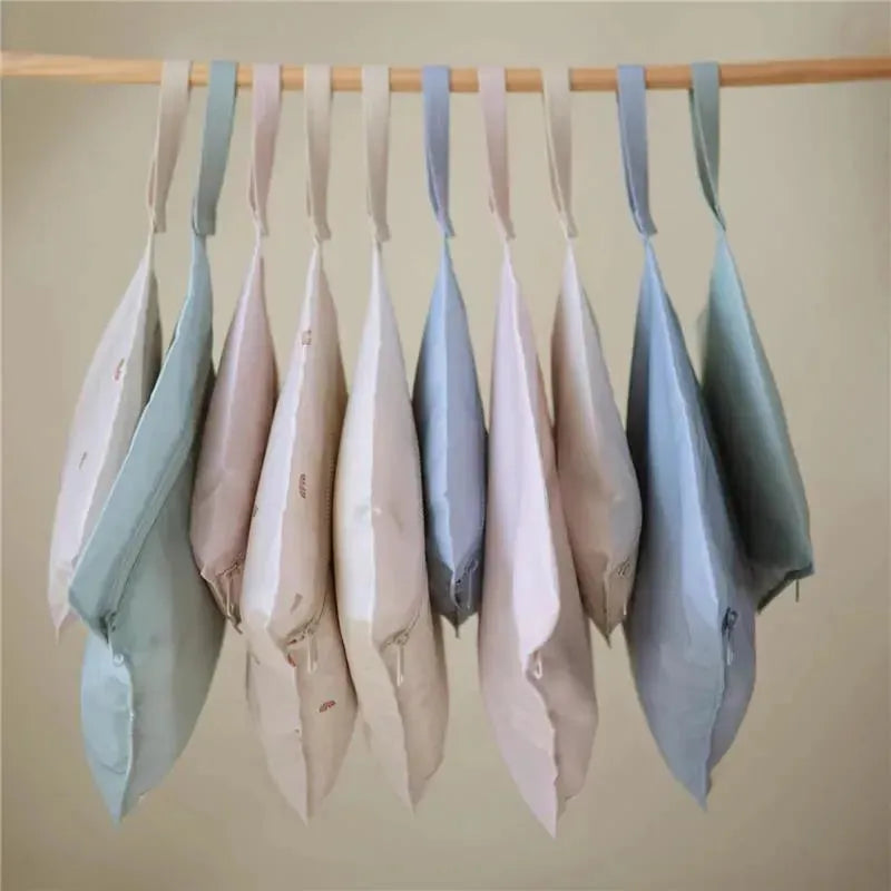 Mushie - Water Resistant Wet Bags, Large & Small Reusable Storage Bag, Set of 2 Blush Image 3